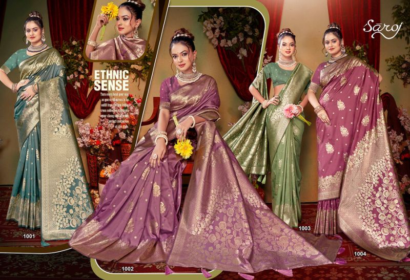 Saroj Gaurinandan Silk Vol 6 Silk Wedding Wear Saree Catalog — Wholesale Sarees, MPA wholesale from Surat — view 5