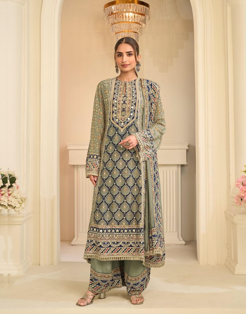Sayuri Ehsaas Natural Crepe Silk Printed Designer Salwar Kameez — Wholesale Kurtis, Vardan Ethnic wholesale from Surat — view 3