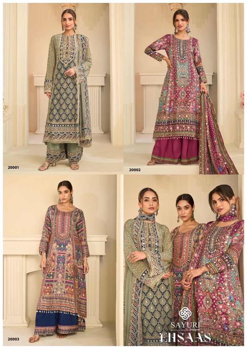 Sayuri Ehsaas Natural Crepe Silk Printed Designer Salwar Kameez — Wholesale Kurtis, Vardan Ethnic wholesale from Surat — view 8