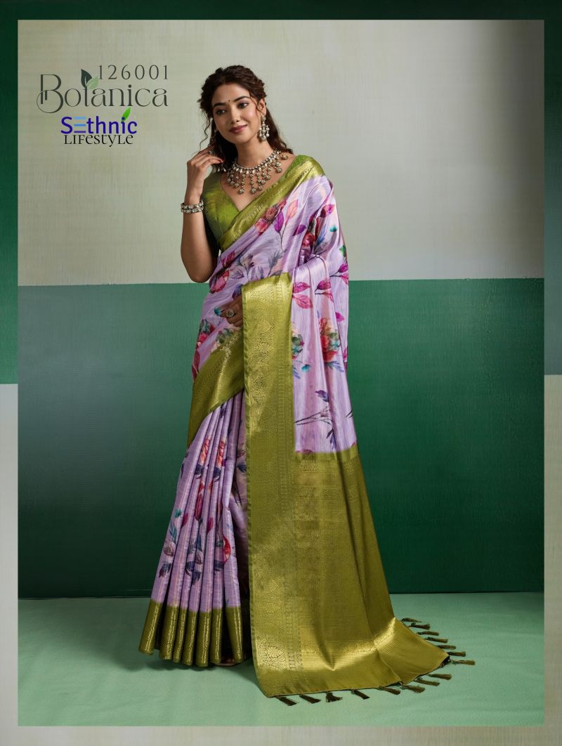 Sethnic Botanica Kanjivram Tissue Silk Floral Digital Printed Saree Catalog — Wholesale Sarees, Vardan Ethnic wholesale from Surat — view 2