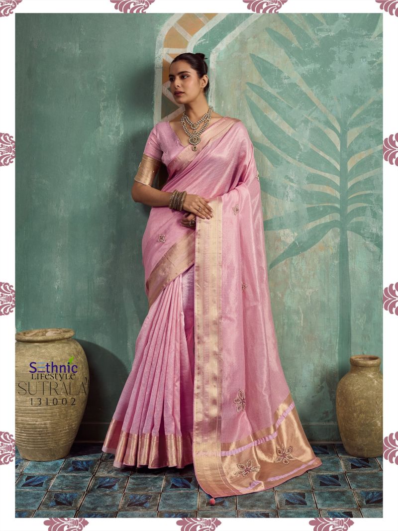 Sethnic Sutrala Vol 4 Tissue Cotton HandWork Saree Catalog