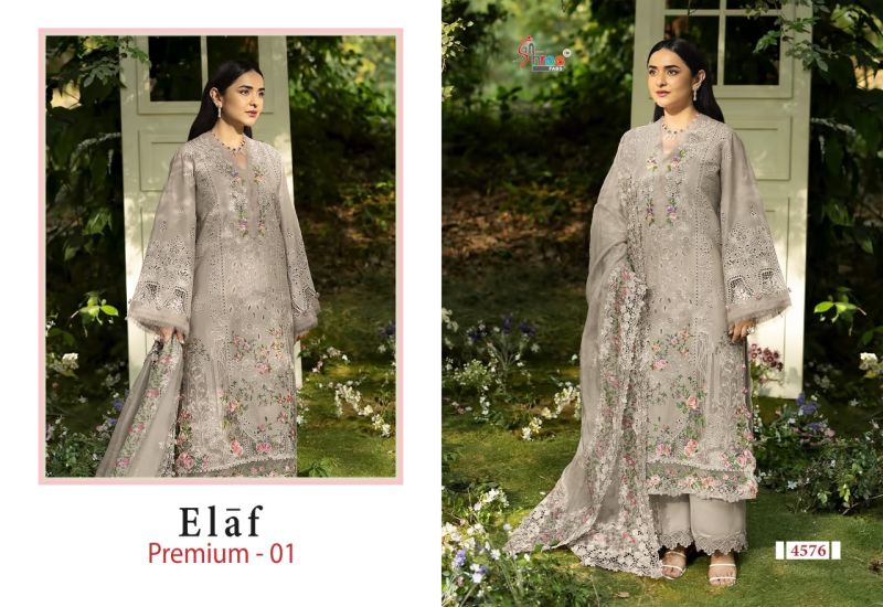 Shree Elaf Premium Vol 1 Cotton Dupatta Dupatta Cotton Embroidered Salwar Kameez — Cotton Dress Material, Vardan Ethnic wholesale from Surat — view 3