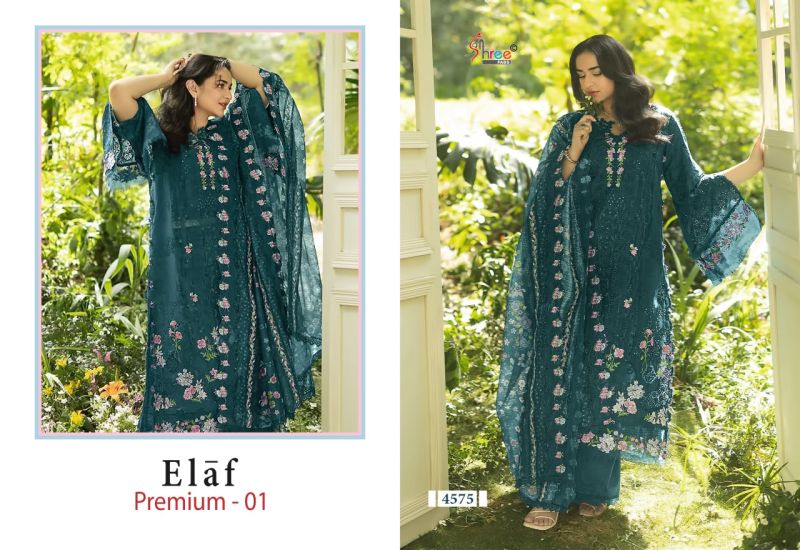 Shree Elaf Premium Vol 1 Kota Doriya Dupatta Cotton Embroidered Salwar Kameez — Cotton Dress Material, Vardan Ethnic wholesale from Surat — view 6