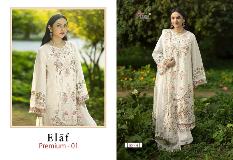 Shree Elaf Premium Vol 1 Kota Doriya Dupatta Cotton Embroidered Salwar Kameez — Cotton Dress Material, Vardan Ethnic wholesale from Surat — view 7