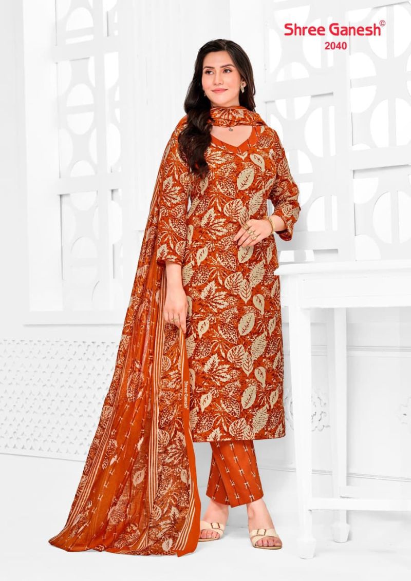 Shree Ganesh Vaani Vol 10 Cotton Printed Dress Material Catalog — Printed Cotton Dress Material, Vardan Ethnic wholesale from Surat — view 2