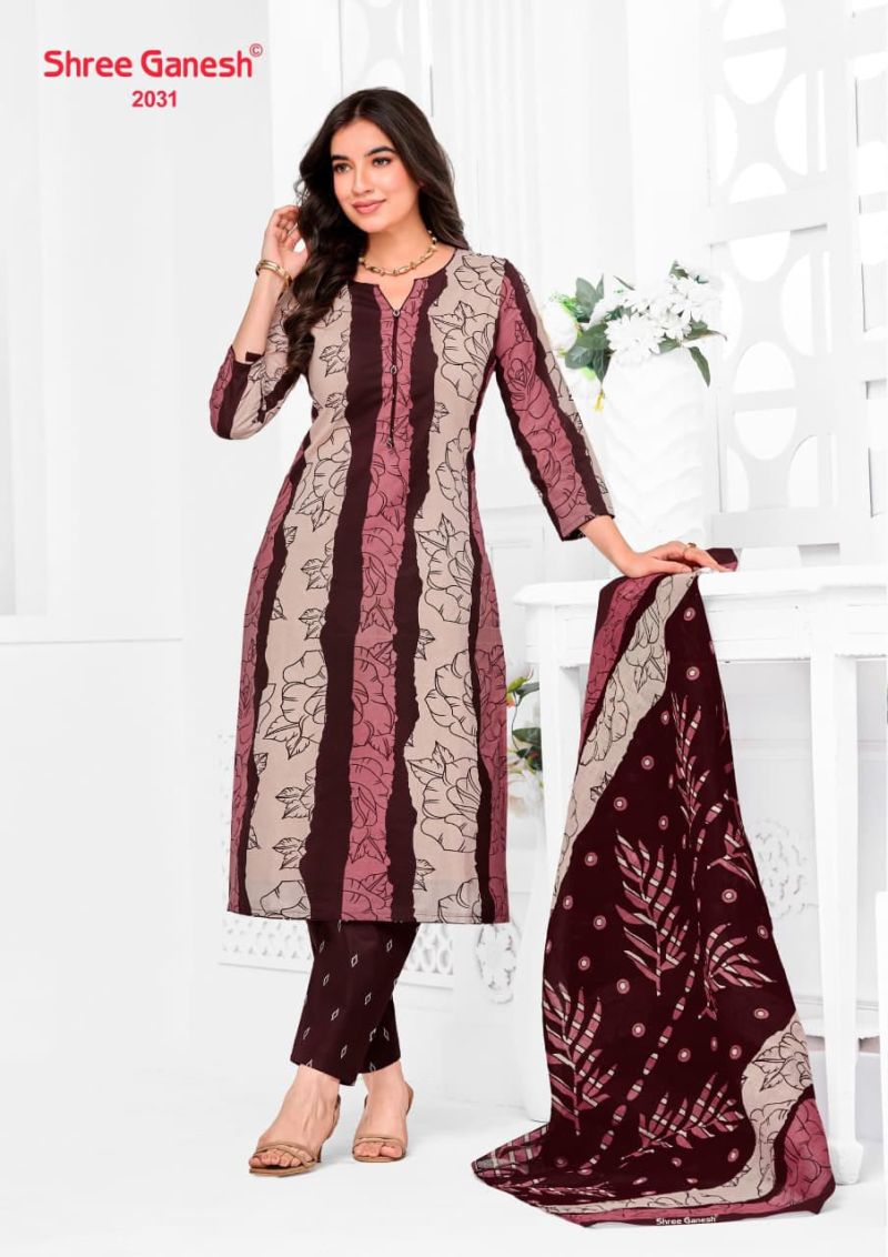 Shree Ganesh Vaani Vol 10 Cotton Printed Dress Material Catalog — Printed Cotton Dress Material, Vardan Ethnic wholesale from Surat — view 9