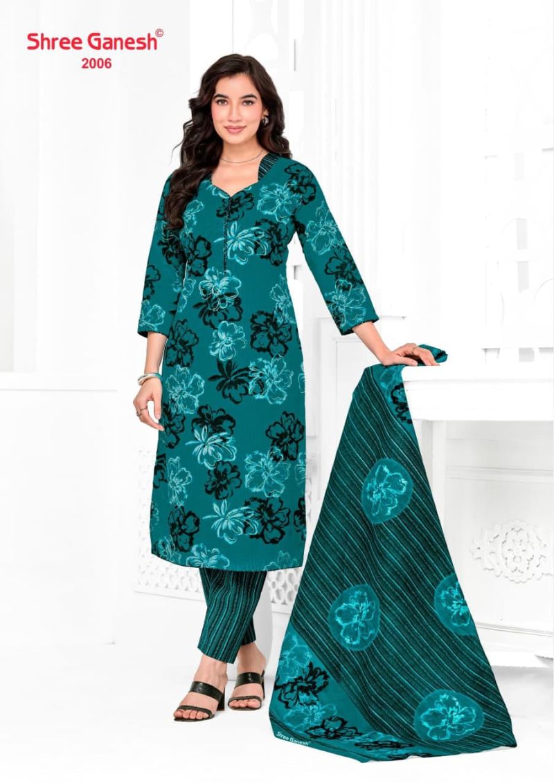 Shree Ganesh Vaani Vol 10 Cotton Printed Dress Material Catalog — Printed Cotton Dress Material, Vardan Ethnic wholesale from Surat — view 10