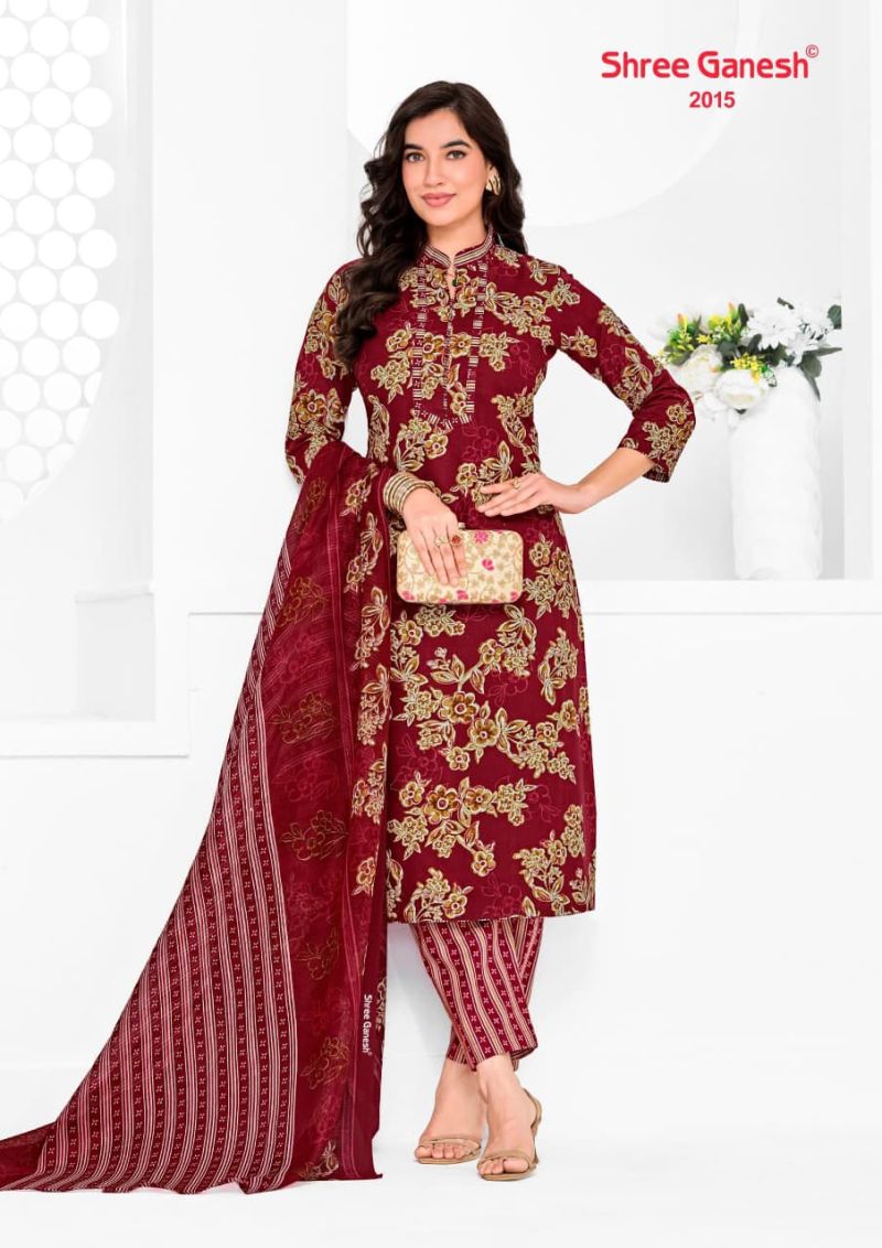 Shree Ganesh Vaani Vol 10 Cotton Printed Dress Material Catalog — Printed Cotton Dress Material, Vardan Ethnic wholesale from Surat — view 12