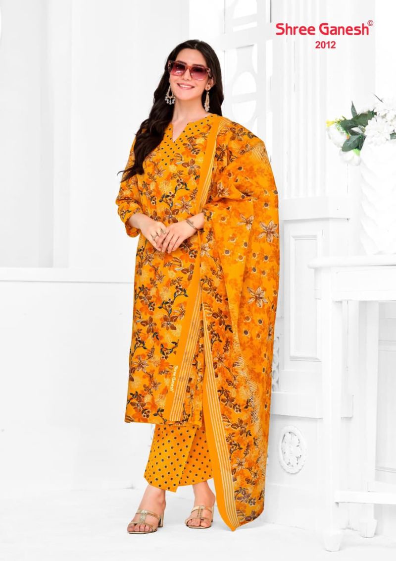 Shree Ganesh Vaani Vol 10 Cotton Printed Dress Material Catalog — Printed Cotton Dress Material, Vardan Ethnic wholesale from Surat — view 14