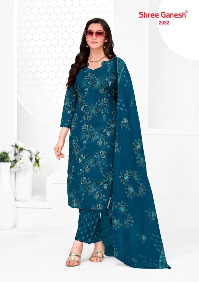 Shree Ganesh Vaani Vol 10 Cotton Printed Dress Material Catalog — Printed Cotton Dress Material, Vardan Ethnic wholesale from Surat — view 25