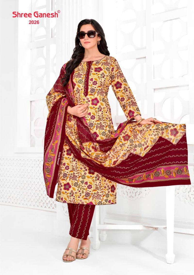 Shree Ganesh Vaani Vol 10 Cotton Printed Dress Material Catalog — Printed Cotton Dress Material, Vardan Ethnic wholesale from Surat — view 26