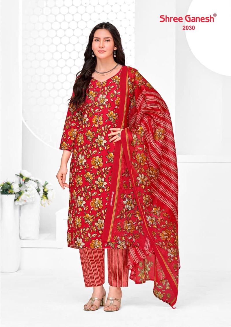 Shree Ganesh Vaani Vol 10 Cotton Printed Dress Material Catalog — Printed Cotton Dress Material, Vardan Ethnic wholesale from Surat — view 30