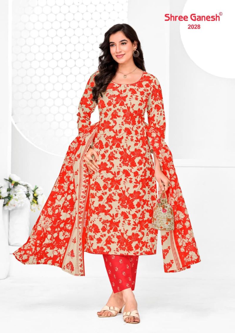Shree Ganesh Vaani Vol 10 Cotton Printed Dress Material Catalog — Printed Cotton Dress Material, Vardan Ethnic wholesale from Surat — view 31