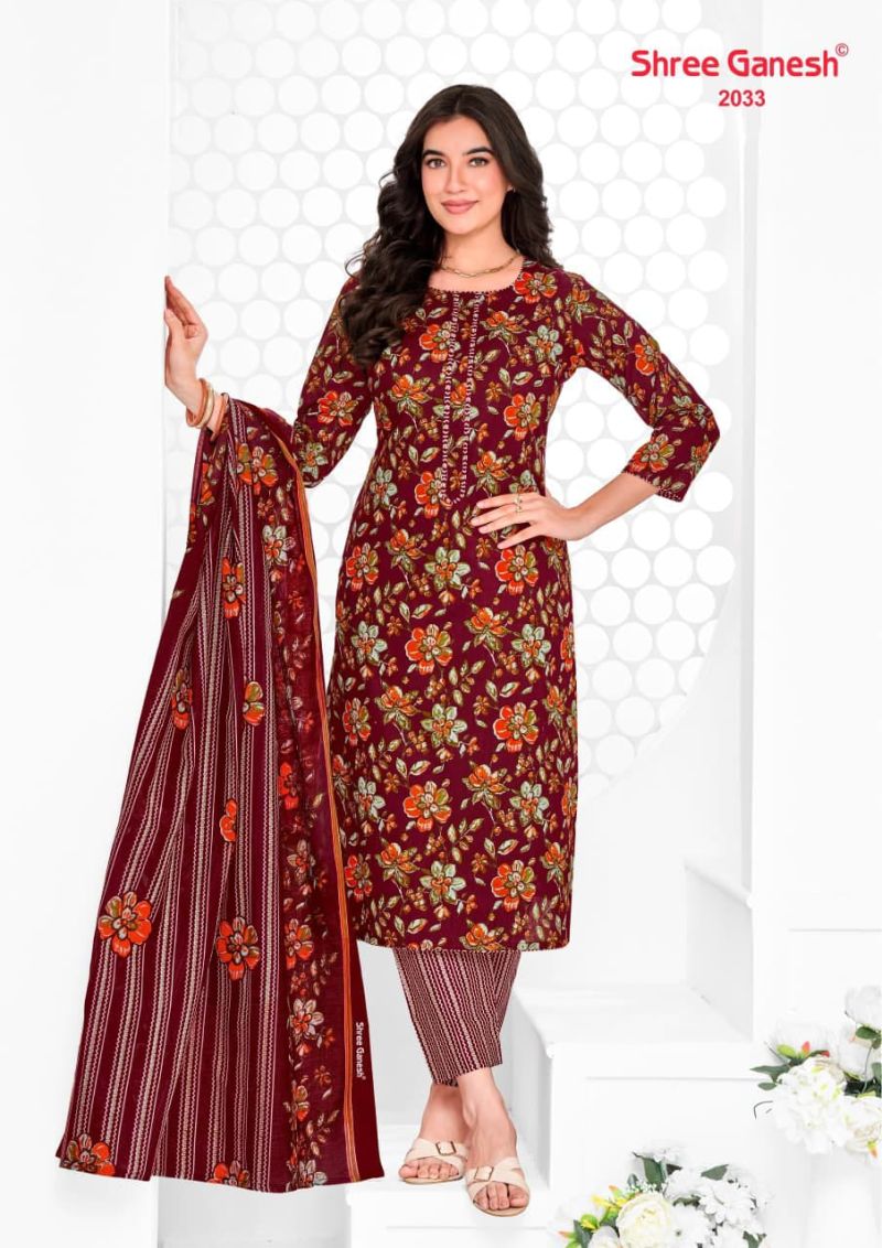 Shree Ganesh Vaani Vol 10 Cotton Printed Dress Material Catalog — Printed Cotton Dress Material, Vardan Ethnic wholesale from Surat — view 32