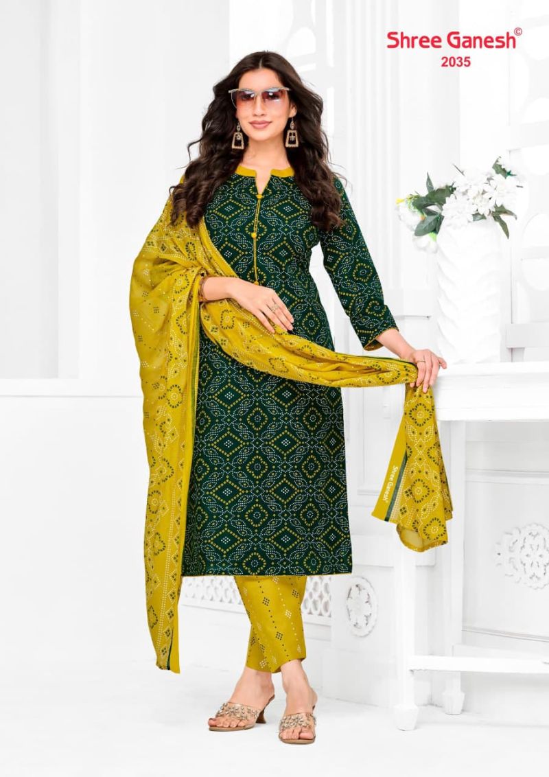 Shree Ganesh Vaani Vol 10 Cotton Printed Dress Material Catalog — Printed Cotton Dress Material, Vardan Ethnic wholesale from Surat — view 33