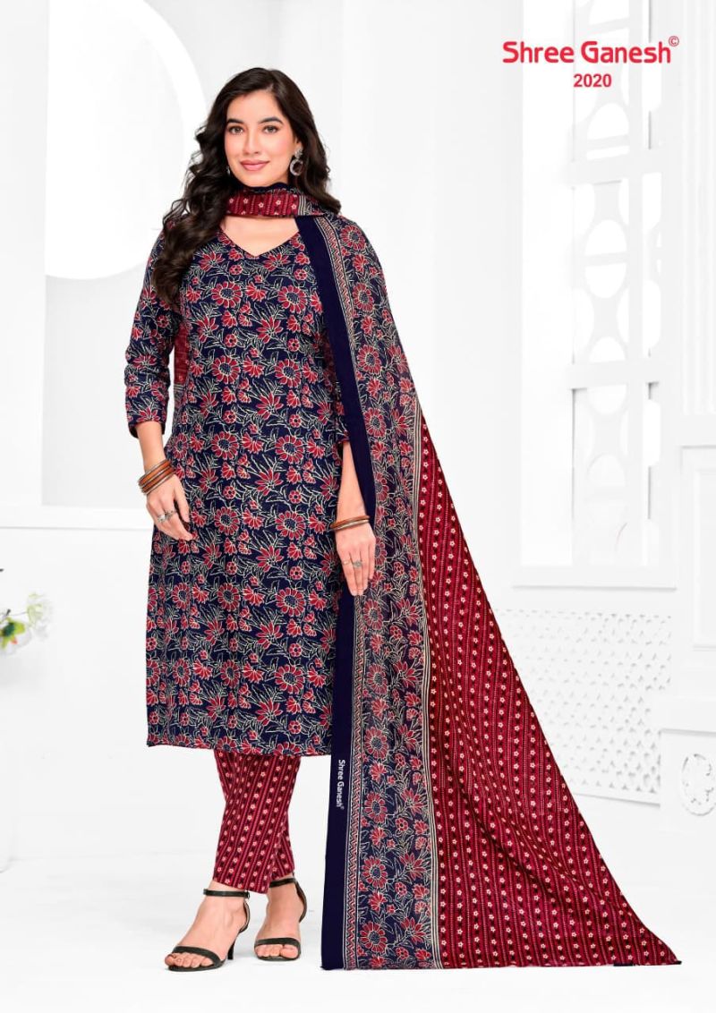 Shree Ganesh Vaani Vol 10 Cotton Printed Dress Material Catalog — Printed Cotton Dress Material, Vardan Ethnic wholesale from Surat — view 34