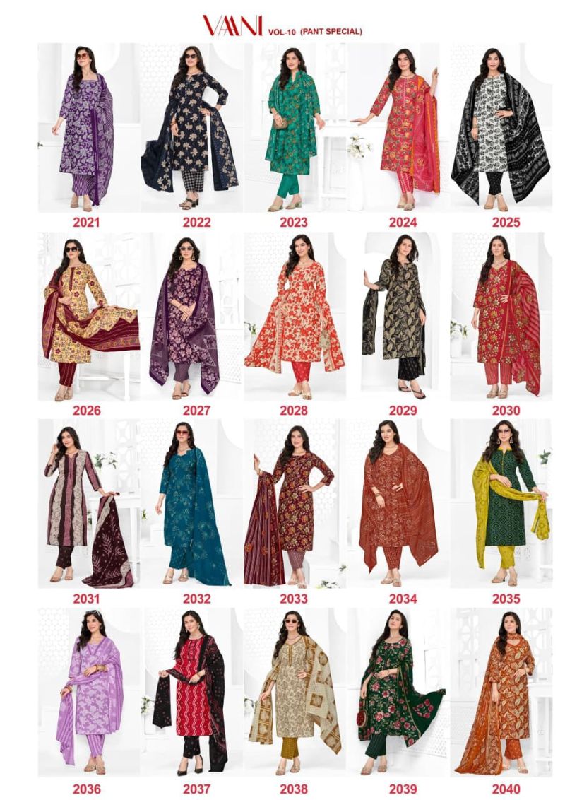 Shree Ganesh Vaani Vol 10 Cotton Printed Dress Material Catalog — Printed Cotton Dress Material, Vardan Ethnic wholesale from Surat — view 38