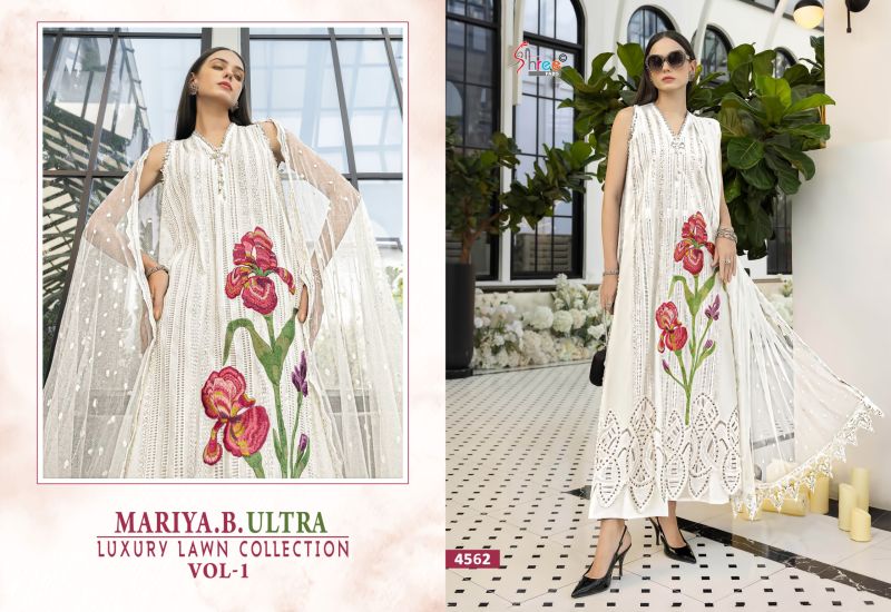 Shree Mariya B Ultra Luxury Lawn Collection Vol 1 Cotton Embroidered Suit — Wholesale Pakistani Suits, Shree Fabs wholesale from Surat — view 6