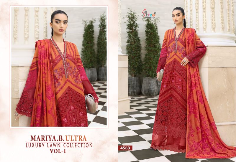 Shree Mariya B Ultra Luxury Lawn Collection Vol 1 Cotton Embroidered Suit — Wholesale Pakistani Suits, Shree Fabs wholesale from Surat — view 5