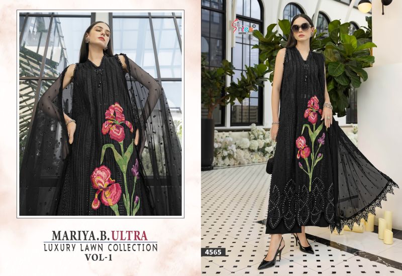 Shree Mariya B Ultra Luxury Lawn Collection Vol 1 Cotton Embroidered Suit — Wholesale Pakistani Suits, Shree Fabs wholesale from Surat — view 3
