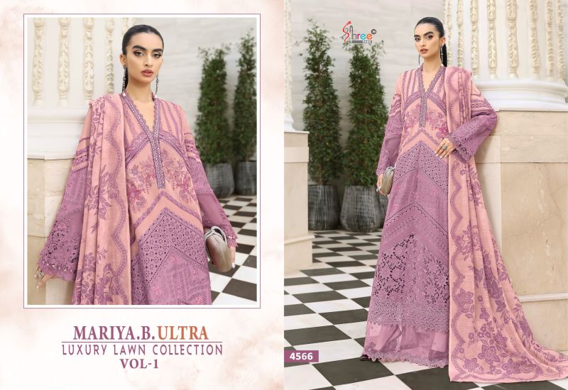 Shree Mariya B Ultra Luxury Lawn Collection Vol 1 Cotton Embroidered Suit — Wholesale Pakistani Suits, Shree Fabs wholesale from Surat — view 2