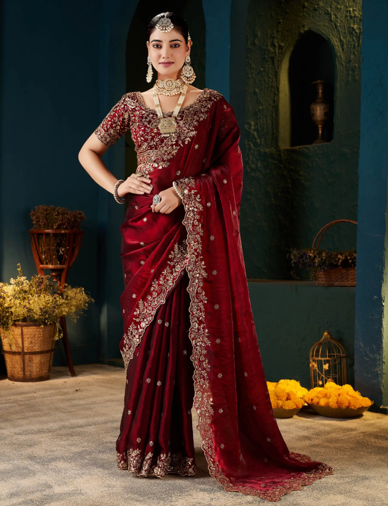 SM Pari 13 Fandy Satin Sequence Work Saree Catalog — Wholesale Sarees, Vardan Ethnic wholesale from Surat — view 3