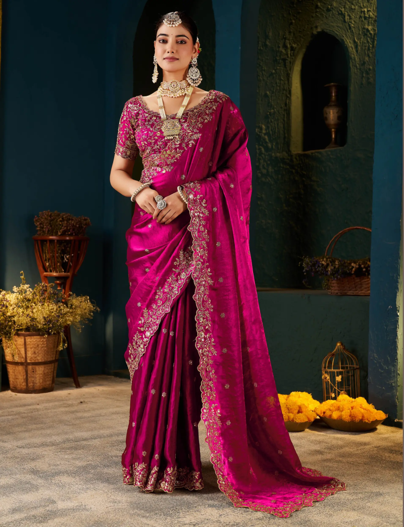SM Pari 13 Fandy Satin Sequence Work Saree Catalog — Wholesale Sarees, Vardan Ethnic wholesale from Surat — view 5