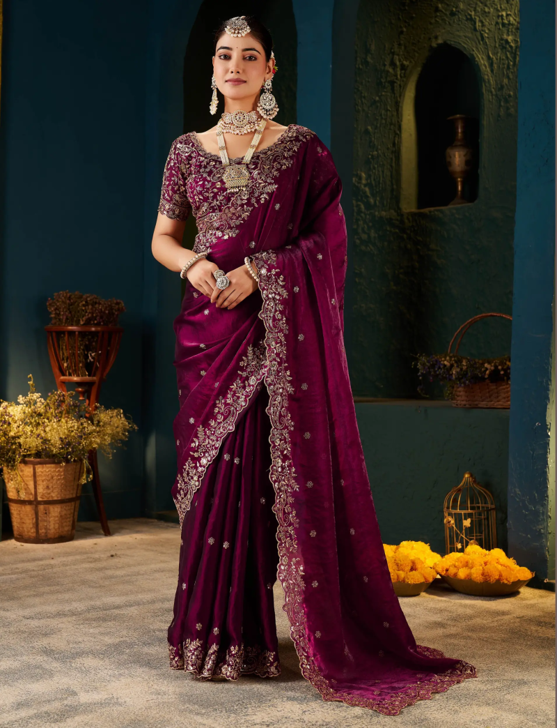 SM Pari 13 Fandy Satin Sequence Work Saree Catalog — Wholesale Sarees, Vardan Ethnic wholesale from Surat — view 6