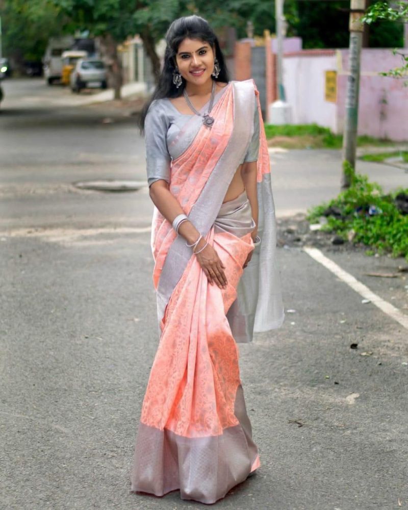Soft Silk 1034 Lichi Silk Jacquard Work Saree Catalog