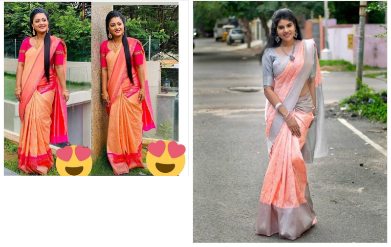 Soft Silk 1034 Lichi Silk Jacquard Work Saree Catalog — Wholesale Readymade Suit, Vardan Ethnic wholesale from Surat — view 9