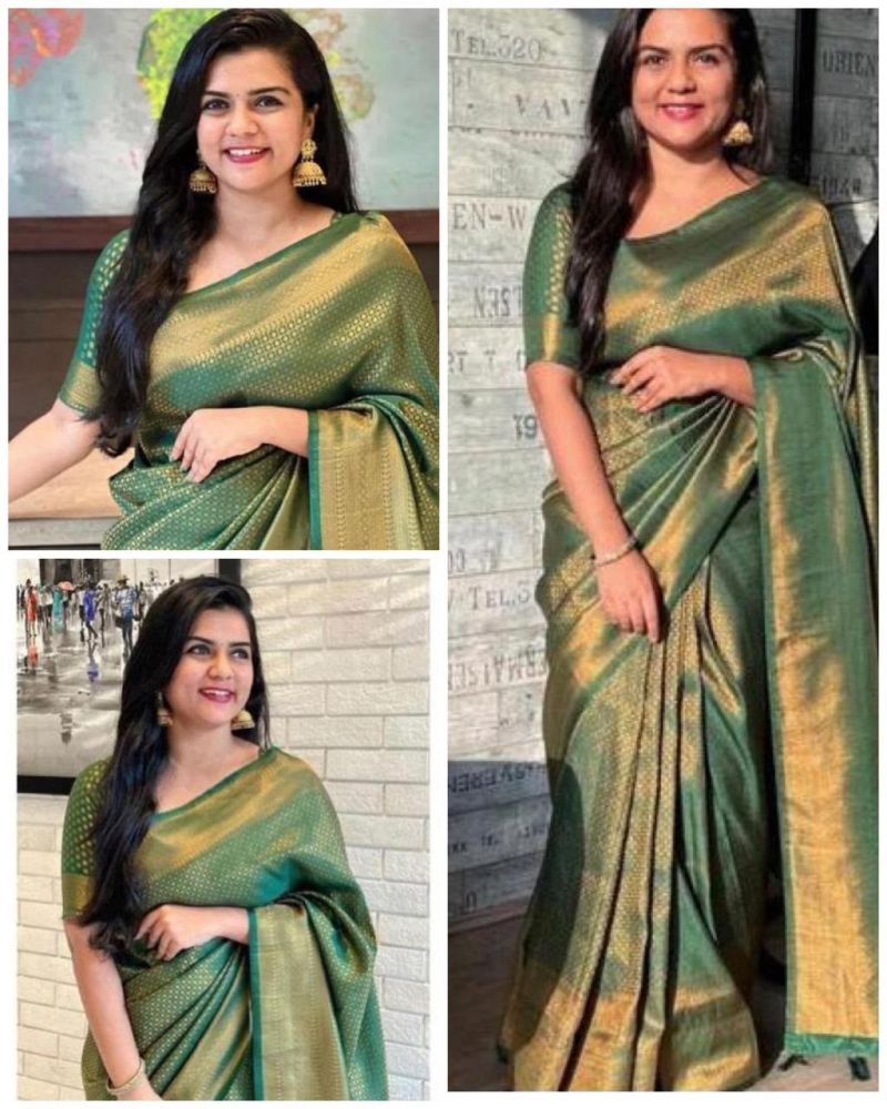 Soft Silk 4043 Lichi Silk Jacquard Work Saree Catalog — Wholesale Sarees, Vardan Ethnic wholesale from Surat — view 8