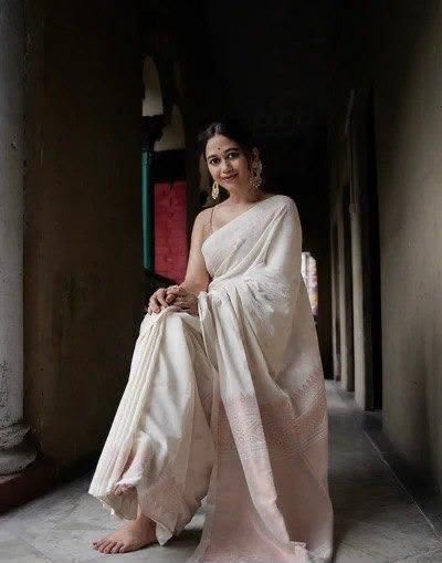 Soft Silk 6012 Lichi Silk Jacquard Work Saree  Catalog — Wholesale Sarees, Vardan Ethnic wholesale from Surat — view 7