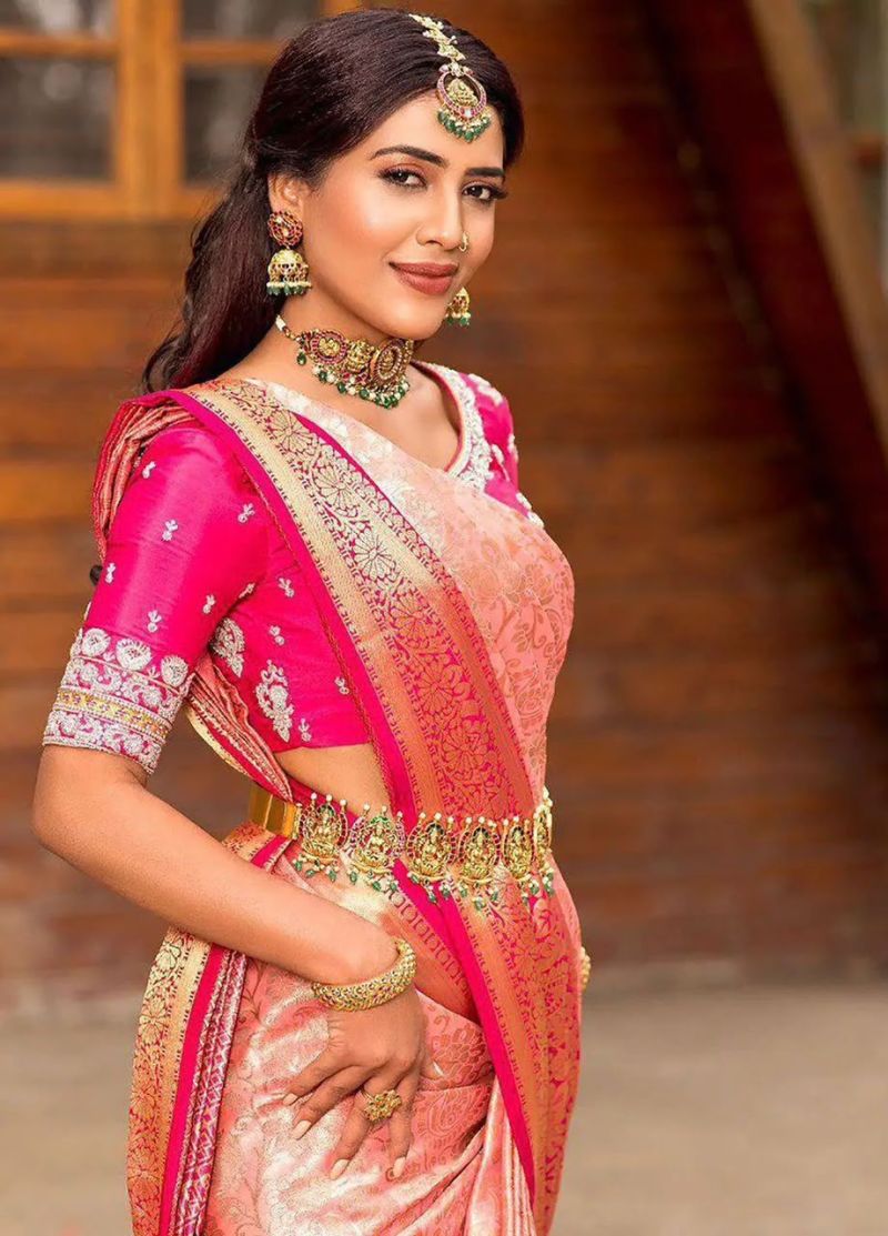 Soft Silk 6084 Lichi Silk Jacquard Work Saree Catalog