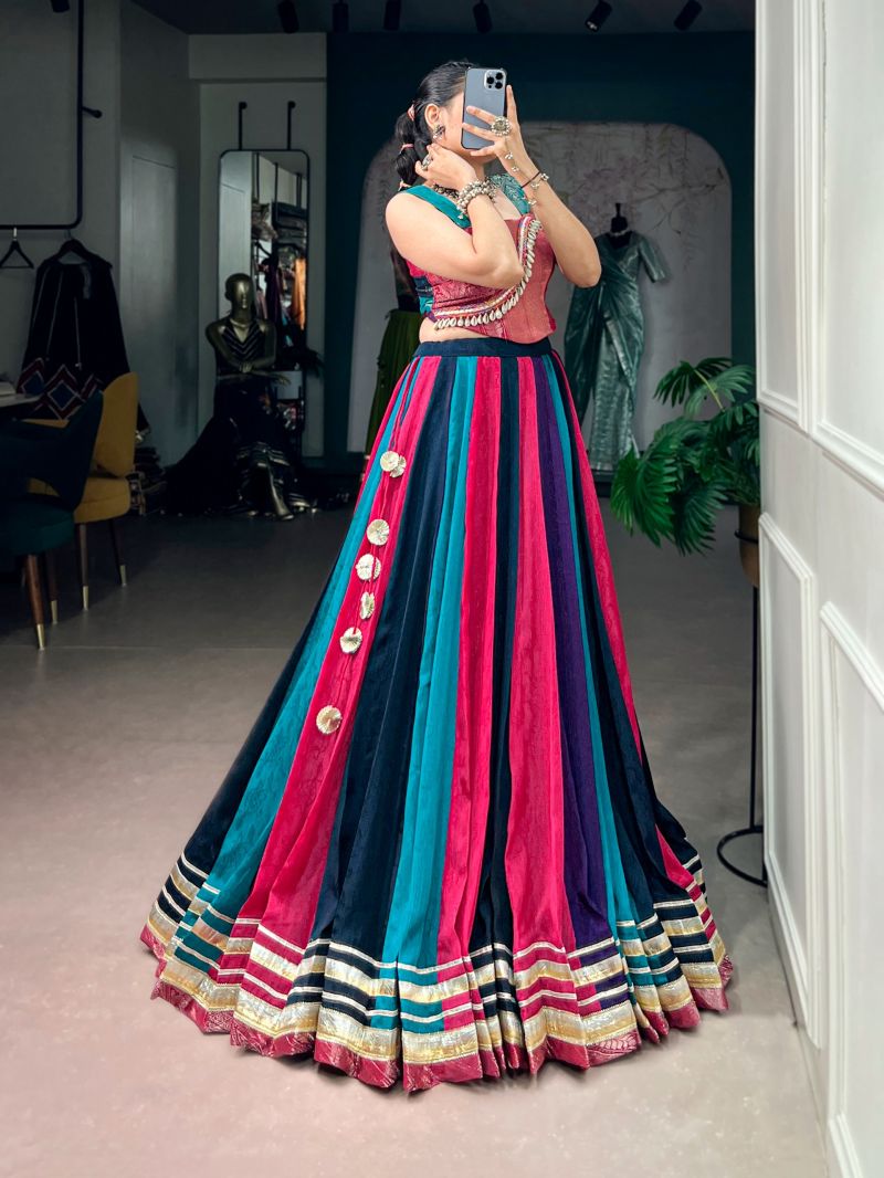 Taraa L 1772 Chinon Zari Weaving Designer Navratri Lehenga Choli — Wholesale Lehenga, Vardan Ethnic wholesale from Surat — view 2