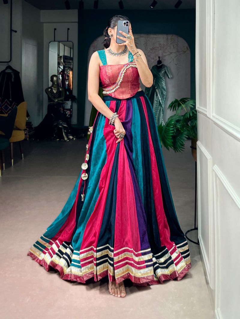 Taraa L 1772 Chinon Zari Weaving Designer Navratri Lehenga Choli