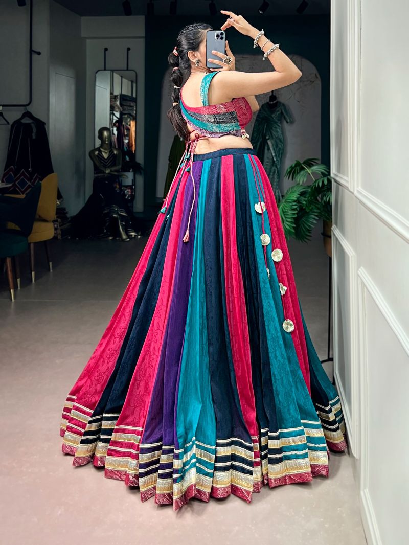 Taraa L 1772 Chinon Zari Weaving Designer Navratri Lehenga Choli — Wholesale Lehenga, Vardan Ethnic wholesale from Surat — view 3