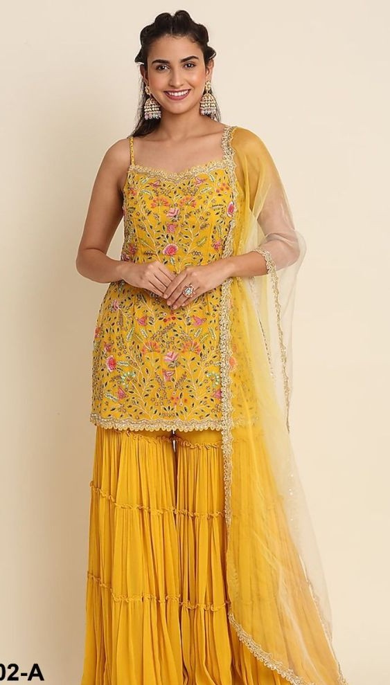Tf 1002 A To D Fox Georgette Embroidered Salwar Kameez Catalog