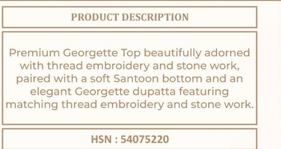 Vinay Kuleesh Gaurika Georgette Thered Embroidered Salwar Kameez Catalog — Wholesale Salwar Suits, Vardan Ethnic wholesale from Surat — view 5