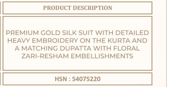 Vinay Kuleesh Gloria Gold Silk Embroidered Salwar Kameez Catalog — Wholesale Salwar Suits, Vardan Ethnic wholesale from Surat — view 5