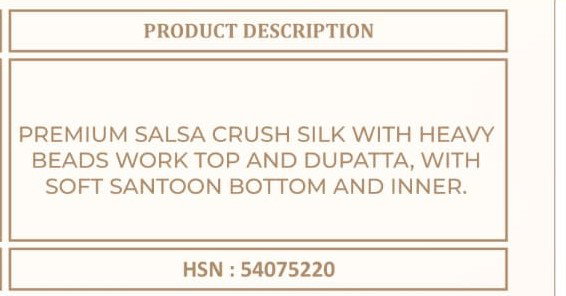 Vinay Kuleesh Mootika Salsa Silk Beads Work Salwar Kameez Catalog — Wholesale Salwar Suits, Vinay wholesale from Surat — view 5