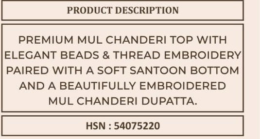 Vinay Kuleesh Vanika Vol 3 Mul Chanderi Embroidered Salwar Kameez Catalog — Wholesale Salwar Kameez, Vardan Ethnic wholesale from Surat — view 5