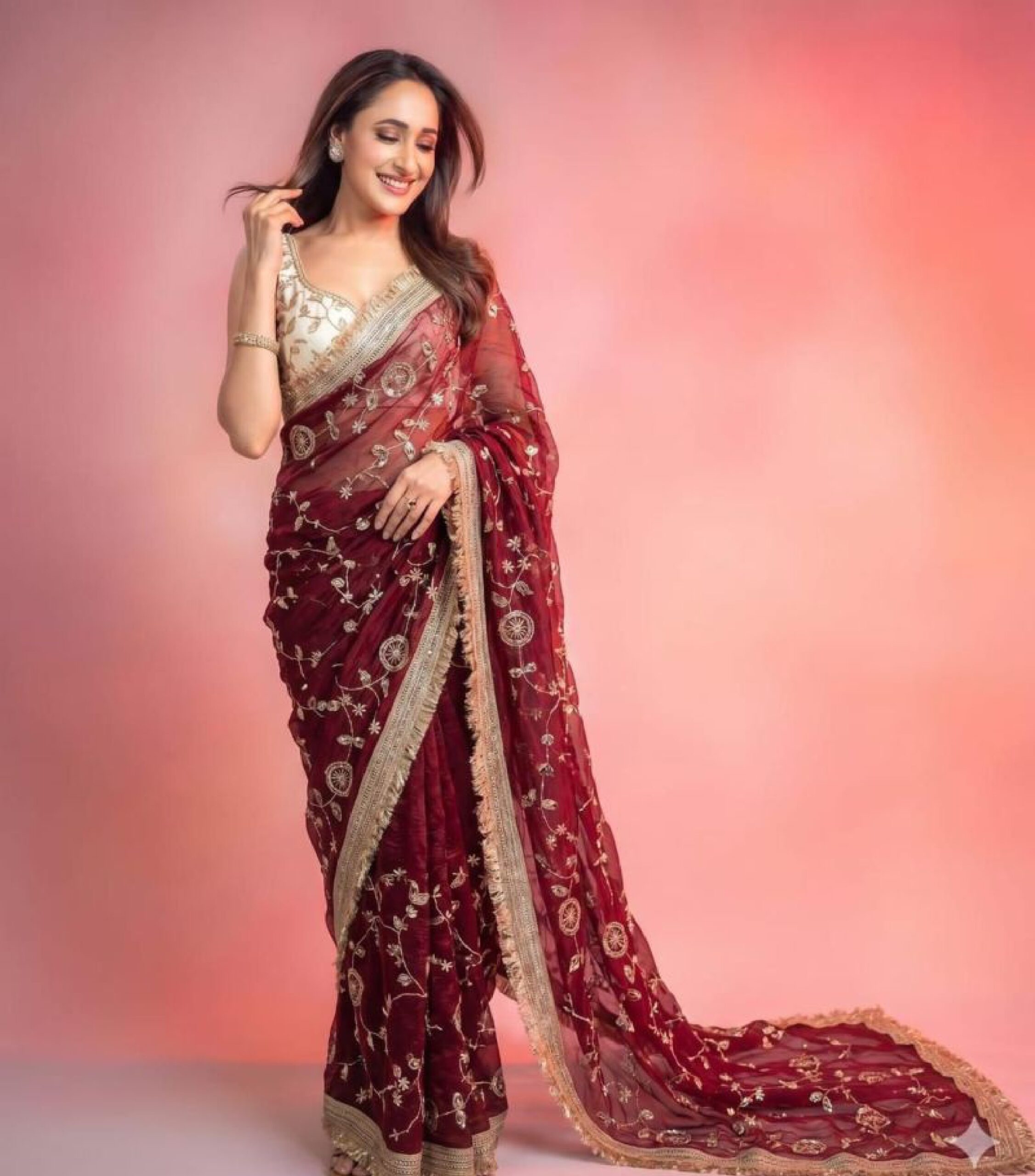 Vt 879 T Fandy Satin Beads Embroidery Worked Saree Catalog