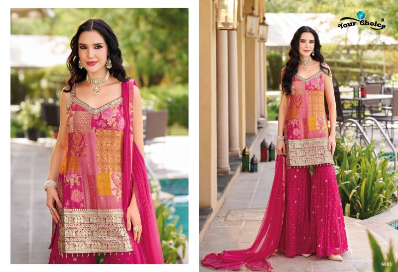 Your Choice Ginni Vol 6 Chinon Embroidered Salwar Kameez — Designer Readymade Suits, MPA wholesale from Surat — view 4