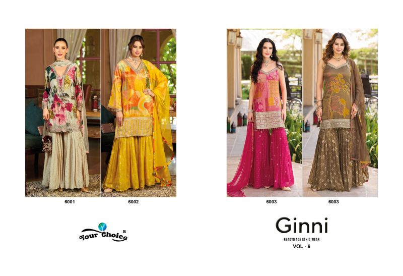 Your Choice Ginni Vol 6 Chinon Embroidered Salwar Kameez — Designer Readymade Suits, MPA wholesale from Surat — view 2