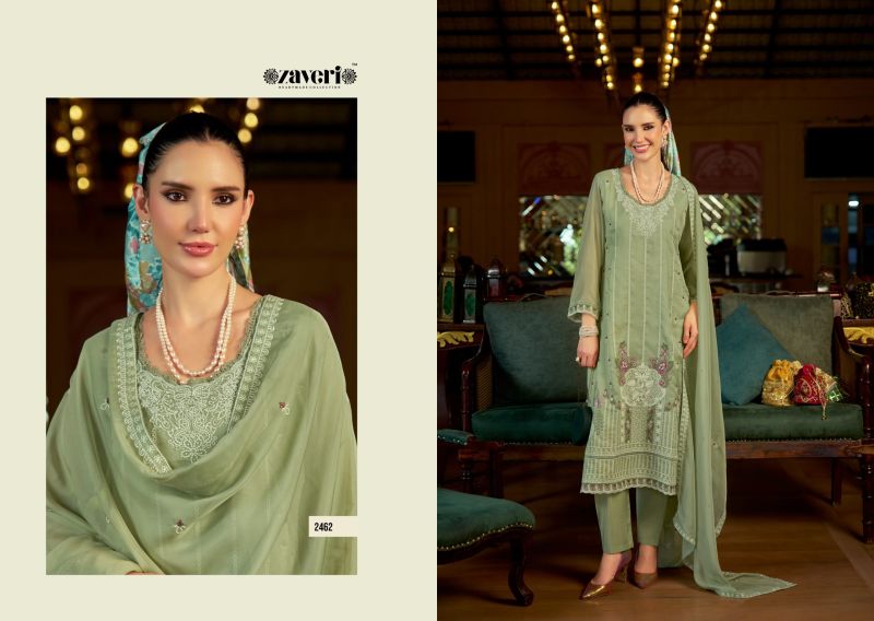 Zaveri Almirah Vol 2 Organza Embroidered Salwar Kameez — Designer Readymade Suits, MPA wholesale from Surat — view 3