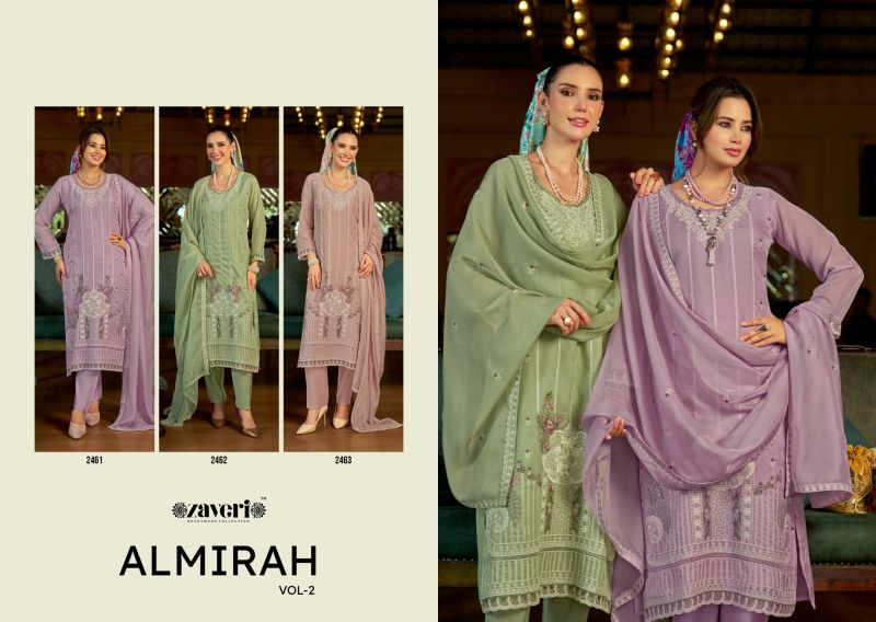 Zaveri Almirah Vol 2 Organza Embroidered Salwar Kameez — Designer Readymade Suits, MPA wholesale from Surat — view 2