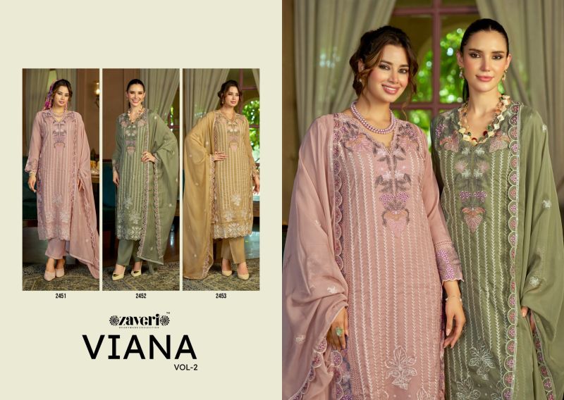 Zaveri Viana Vol 2 Soft Organza Embroidered Salwar Kameez Catalog — Wholesale Salwar Suits, ZAVERI wholesale from Surat — view 4