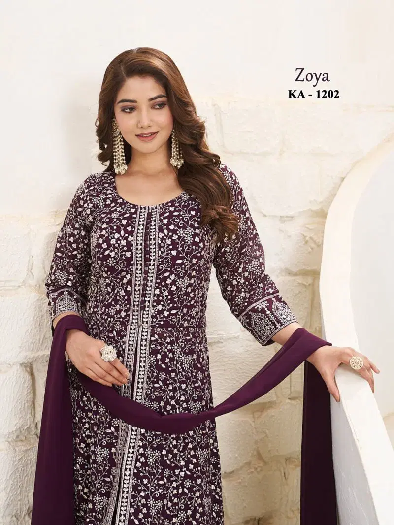 Zoya Ka 1202 Georgette Embroidered Salwar Kameez Set — Wholesale Kurtis, Vardan Ethnic wholesale from Surat — view 1