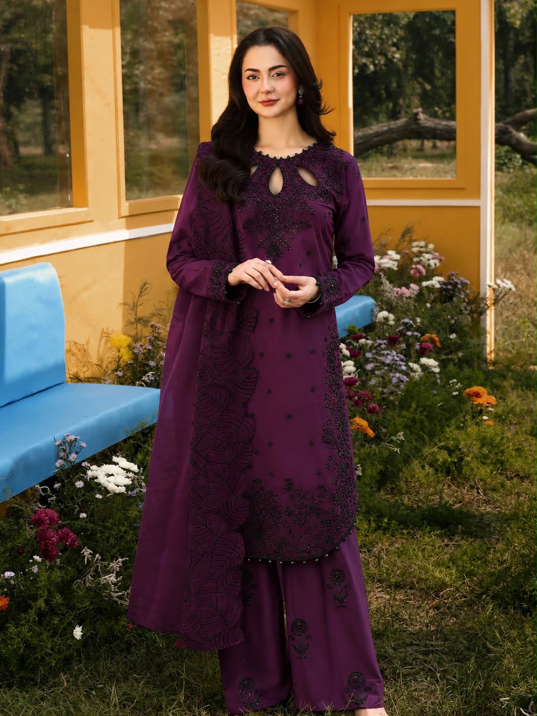 Lady Lado Lady Look 041 Satin Rayon Top With Plazzo Dupatta Set