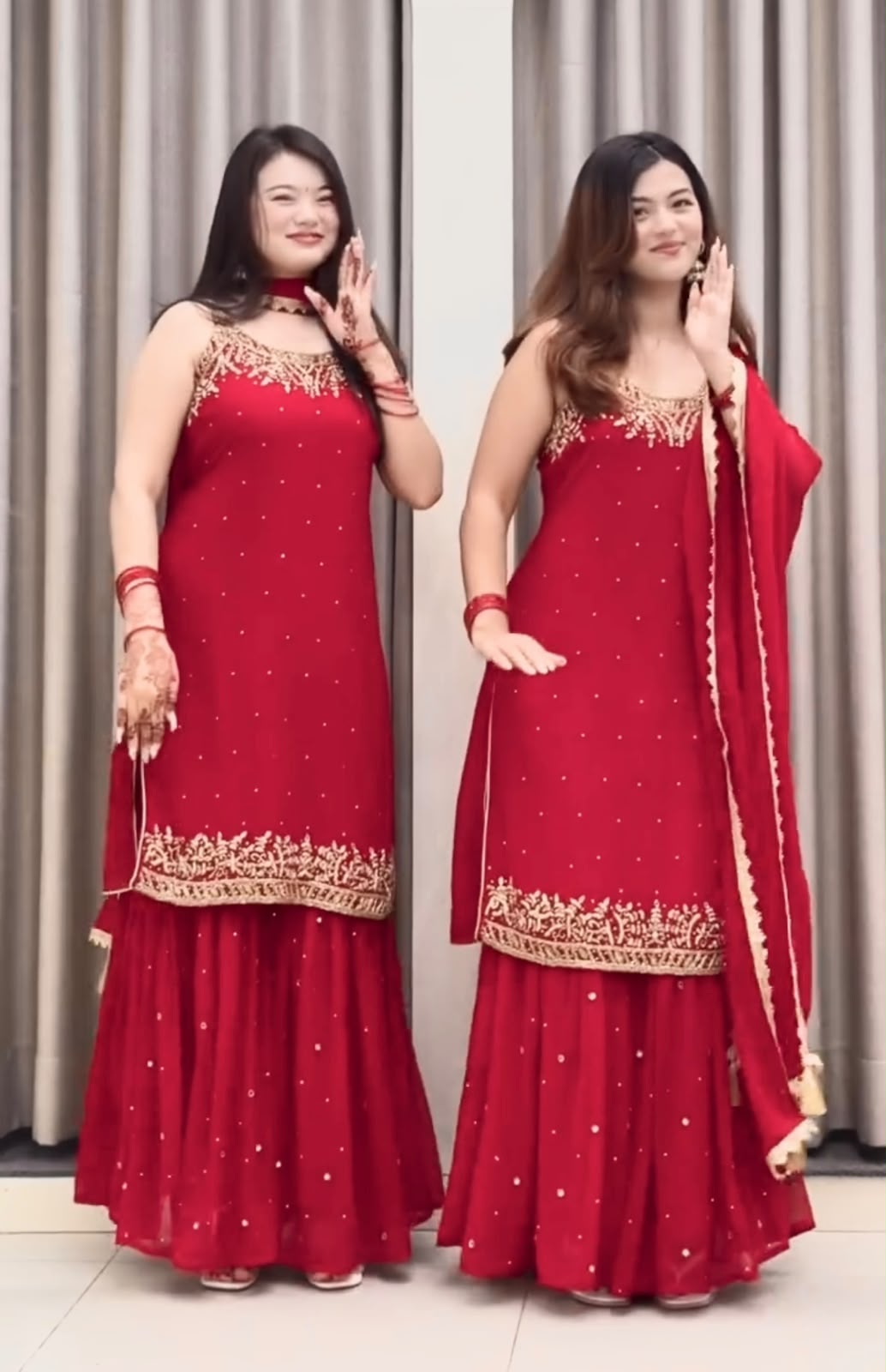 Lady Lado Pd 1133 Faux Georgette Top Bottom With Dupatta Set — Wholesale Kurtis, Vardan Ethnic wholesale from Surat — view 7